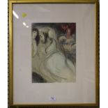After Marc Chagall 'Sarah & Abimelech' Lithograph 35cm x 26cm