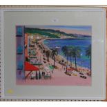 John Paddy Carstairs (1910-1970) Boulevard des Anglais, Nice Gouache 40cm x 50cm