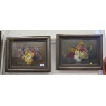 M. Delafield Flowers in vases, a pair Oil on canvas Signed and dated 1931 25cm x 34cm