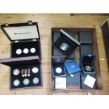 Various silver commemorative coins issued by Westminster and the Royal Mint including silver proof