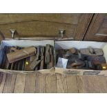 A collection of timber woodplanes including some by John Moseley & Sons