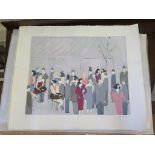 Katy Wilkinson Cafe and theatre - a pair Lithographs on Arches paper Signed Artist's Proof in pencil