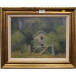 Andrew Fergusson-Cuninghame 'The Haunted Boat House at Farnley, York' Oil on board Signed and