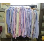 Shirts: twenty-eight gentlemens cotton shirts including Aquascutum, Lauren, Jaeger, Lewin, Tyrwhitt