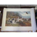 After Basil Bradley (1842 - 1904) Woodcock shooting and grouse shooting Colour lithograph