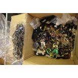 A box of costume jewellery