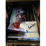 Sports Memorabilia, including Arsenal football shirt signed by Ian Wright, a signed Leeds United