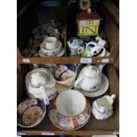 A collection of Wade Whimsies, a Poole Pottery egg cup, bowl and dish, and various other ceramics