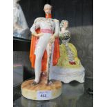 A Victorian Staffordshire figure of Jenny Lind as Alice in Meyerbeer's Opera, 28cm high with chips