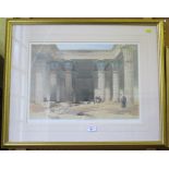After David Roberts Grand Portico of the Temple of Philae Nubia Reproduction lithograph 35cm x 49.