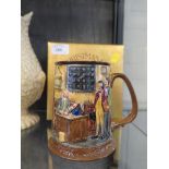 A Beswick Charles Dickens 'The Christmas Carol' relief moulded mug, 13cm high with box
