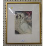 After Marc Chagall 'Sarah & Abimelech' Lithograph 35cm x 26cm