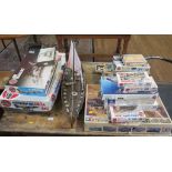 Aircraft and military subject plastic kits by Keil Kraft Airfix, Tamiya, Revell and Hasagawa in