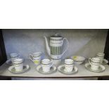 A Spode Provence pattern coffee service, with six coffee cans and saucers