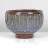 David Leach (British, 1911-2005) and Jeremy Leach (Brisith, b.1941) Fluted Bowl Stoneware, iron