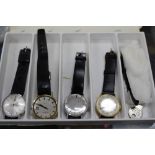 FOUR GENTLEMAN'S WRIST WATCHES including a Tissot, Marvin etc