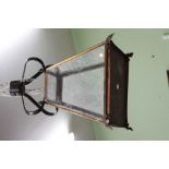 A VICTORIAN STYLE COPPER STREET LANTERN, 65cm in height