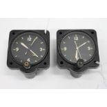 TWO JAEGERWATCH AIRCRAFT MODELS MFR43A-4 TIMEPIECES, 6cm across