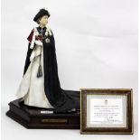 A ROYAL WORCESTER HM QUEEN ELIZABETH II LIMITED EDITION FIGURE, numbered 131/250 with certificate of