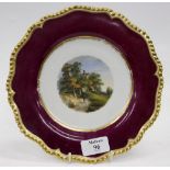 A FLIGHT & BARR WORCESTER CABINET PLATE