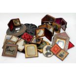 A LARGE SELECTION OF AMBERTYPES OR DAGUERREOTYPES of various sizes