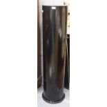 A CYLINDRICAL EBONISED PLINTH 130cm high