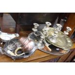 A COLLECTION OF METALWARE to include a 19th Century tankard, two silver plated wine coasters, two