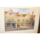 THE STONE COURT KNOWLE WATERCOLOUR indistinctly signed and dated 1912 26cm x 35cm and a painting