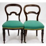 SIX VICTORIAN BALLOON BACK DINING CHAIRS