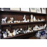 A LARGE COLLECTION OF LOMONOSOV PORCELAIN FIGURES and figure groups of various animals