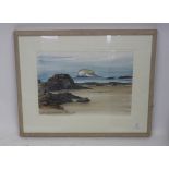 DOROTHY BRUCE Two Scottish scenes, watercolours, each 30cm x 40cm; Ebanja, 'St Giles Fair', a