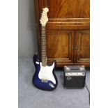 A CHANTRY ELECTRIC GUITAR and a Carlsbro amplifier (2)