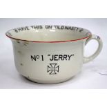 A CROWN DEVON FIELDING 'No.1 Jerry' ceramic comical chamber pot with Thorens musical movement