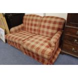 A HOWARD STYLE TWO SEATER SETTEE 160cm wide, 106cm deep, 83cm high