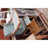 TWO VINTAGE CHILDREN'S HIGH CHAIRS including a white painted example and one other (2)