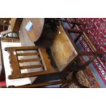 AN 18TH CENTURY OAK AND FRUITWOOD SIDE CHAIR, 45cm wide x 96cm high