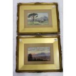 A GODWIN BENNETT PAIR OF WATERCOLOURS of the south of France with Christie's labels to the