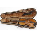 A LATE 19TH / EARLY 20TH CENTURY VIOLIN by Jas.Cole, maker, Manchester with makers stamp to the