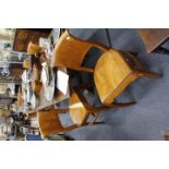 A SET OF SIX CONTINENTAL STYLE CHAIRS with pierced hole decoration, 91cm high (6)