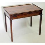 A 19TH CENTURY YEW WOOD GALLERIED OCCASIONAL OR SIDE TABLE, 65cm x 52cm x 41cm