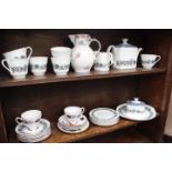 A SELECTION OF CHINA AND CERAMICS including a Caughley style cabbage leaf jug, a Royal Doulton '