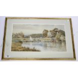 A LATE 19TH / EARLY 20TH CENTURY ENGLISH SCHOOL WATERCOLOUR, signed indistinctly lower left corner