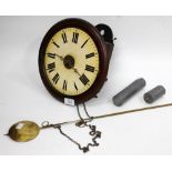 AN ANTIQUE POSTMAN'S ALARM CLOCK, the dial 27cm diameter