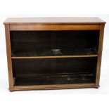 A 19TH CENTURY ROSEWOOD OPEN BOOKCASE with gadrooned bottom edge, 122cm x 92cm x 35cm