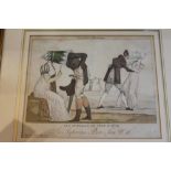 CARICATURE PARISIENNE LES INVISIBLES EN TETE A TETE LE SUPREME BON TON 16 coloured print circa 1800,