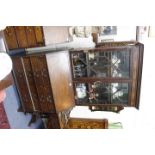 A LATE 18TH / EARLY 19TH CENTURY MAHOGANY BUREAU BOOKCASE standing on splayed bracket feet, 98cm