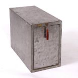 A VINTAGE INDUSTRIAL FILING CABINET purportedly belonging to an RAF Officer, 64cm x 44cm x 29cm