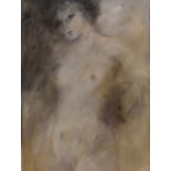 MILES (LATE 20TH CENTURY SCHOOL) Half length nude, signed lower right, 71cm x 51.5cm