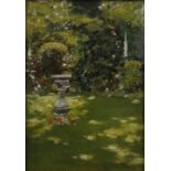 •*ATTRIBUTED TO ERIC HENRI KENNINGTON (1888-1960) 'A Garden in Dappled Sunlight', oil on canvas