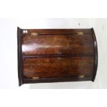 A LATE 18TH CENTURY CROSS BANDED MAHOGANY CORNER CABINET 100cm high